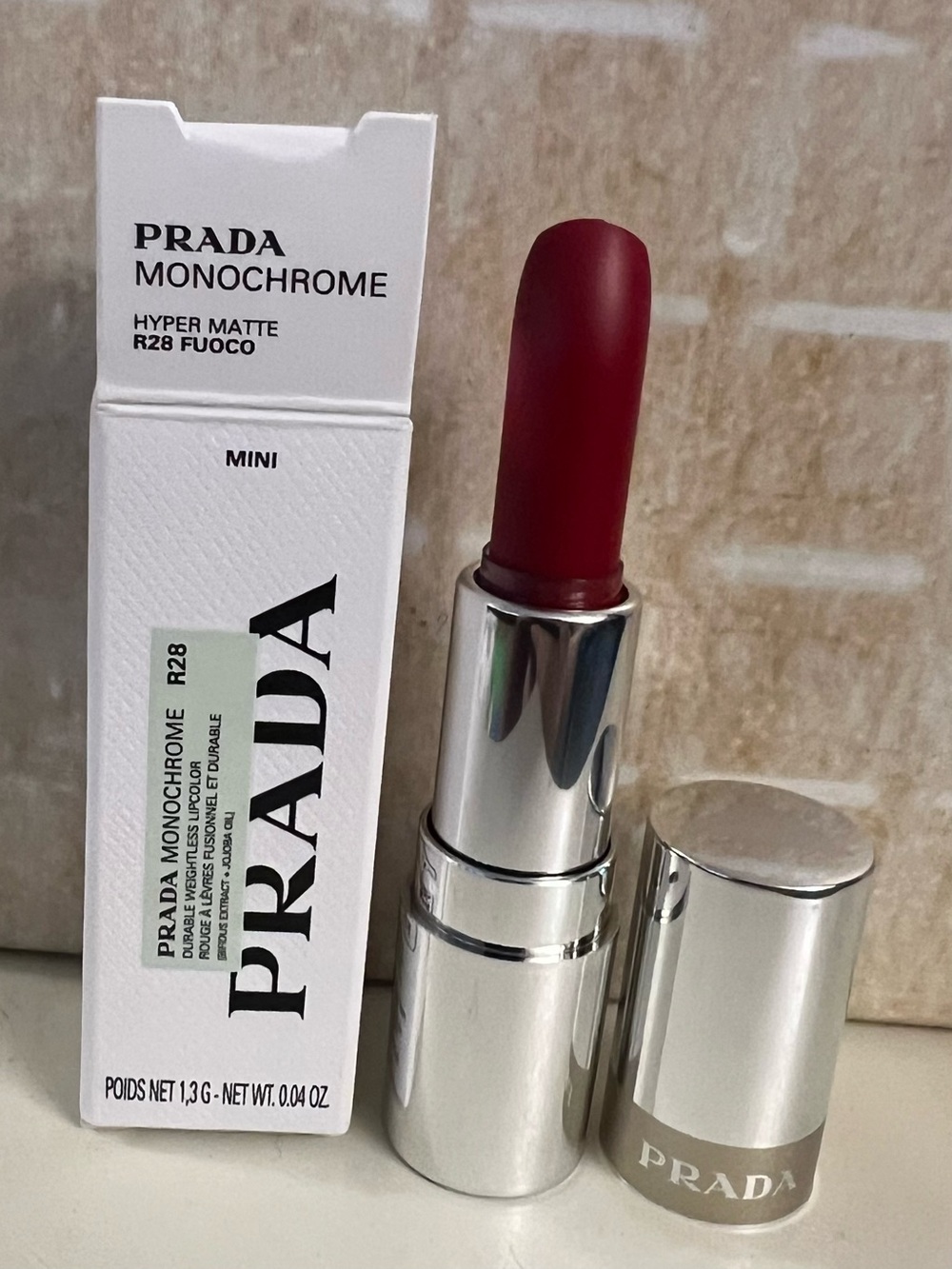 PRADA MONOCHROME HYPER MATTE R28 FUOCO MINI Lipstick
